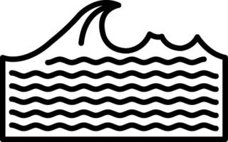 A black and white wave icon on a white background vector