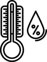 Thermometer and drop icon vector