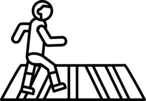 A man is walking on a crosswalk vector