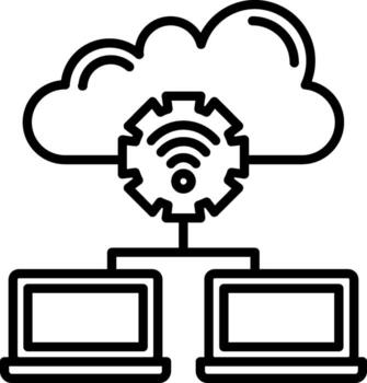 Cloud computing icon vector