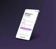 Smartphone device mock up. vector