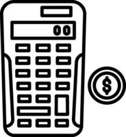 A calculator and dollar sign icon vector