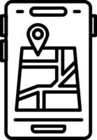 Map icon illustration vector