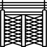 A black and white illustration of a fence vector