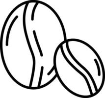 Coffee beans outline vector