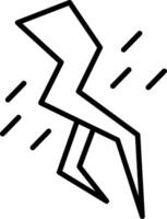 A lightning bolt icon on a white background vector