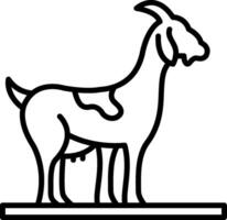 An image of a goat standing on a pedestal vector