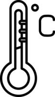 A thermometer with the letter c in it vector