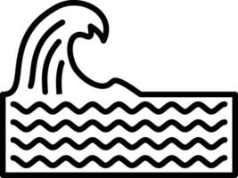 Ocean wave icon illustration vector