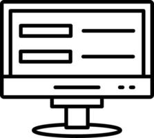 A computer monitor with a keyboard and mouse vector
