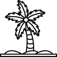 Palm tree coloring pages vector