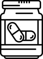 Pill bottle icon vector