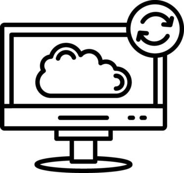 icono de computación en la nube vector