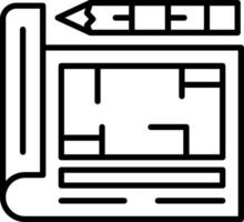 A black and white line drawing of a computer vector