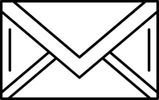 An envelope icon with a letter inside vector