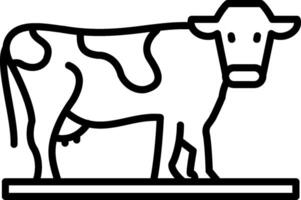 A cow is standing on a platform with a white background vector