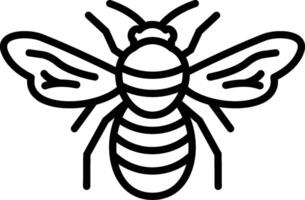 A bee icon on a white background vector