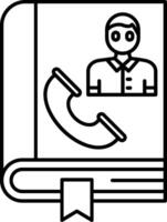 A phone icon with a person on the phone vector