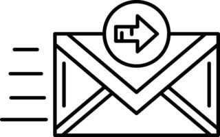 Email icon with arrow pointing to it vector