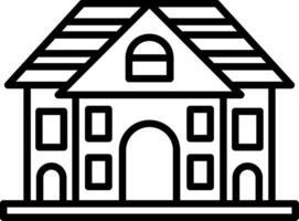 House icon with a roof and windows vector