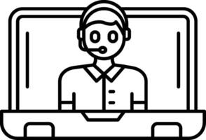 Call center operator icon illustration vector