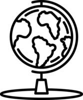 Globe on stand illustration vector