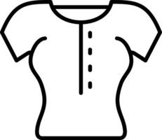 A black and white drawing of a shirt vector