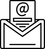 Email icon with a paper envelope vector