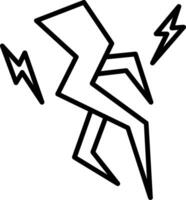 A lightning bolt with a lightning bolt on it vector