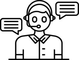 Call center operator icon vector