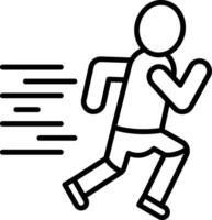 A man running in a line on a white background vector