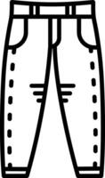 A pair of jeans on a white background vector