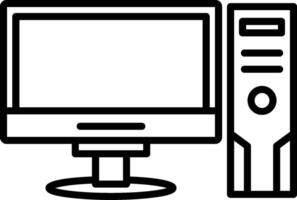 Computer monitor icon vector
