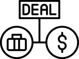 A deal sign with luggage and a suitcase vector