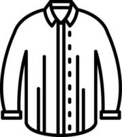 A shirt with a collar and buttons vector