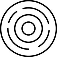A black and white image of a circular object vector