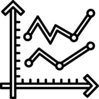 An icon of a graph and arrow vector