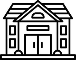 School building icon vector