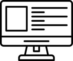 A computer monitor with a white background vector