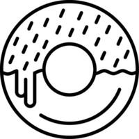A donut with a dripping liquid on it vector