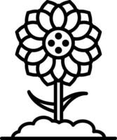 Flower coloring pages free download vector