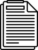 A black and white document icon vector