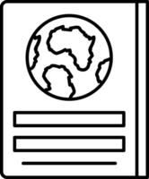A globe icon on a book vector