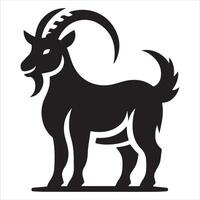 Graphic of a simple flat icon of a goat vector