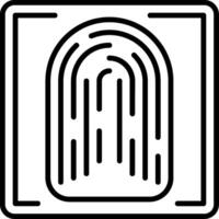 A black and white image of a fingerprint scanner vector
