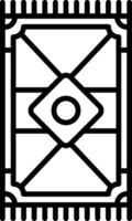 A square rug with a square pattern vector