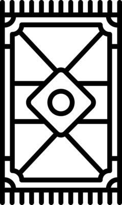 A square rug with a square pattern