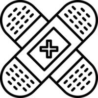 A black and white illustration of a bandage vector