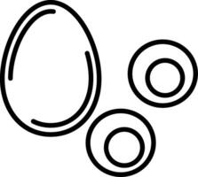 Eggs and eggs coloring pages vector