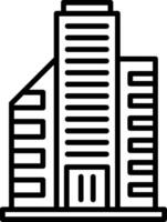 A black and white image of a building vector